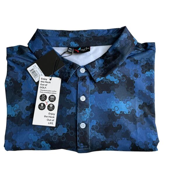 YATTA GOLF Men's Standout Performance Polo Shirts Golf Op Camo Size 4XL NEW - Picture 5 of 11